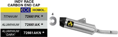 Produktbild von ARROW Indy Race Slip-On Auspuffanlage Aluminium mit Carbon-Endkappe für Yamaha Teneré 700