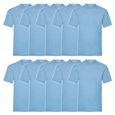 Produktbild von 10er Pack Fruit of the Loom Valueweight T-Shirt Farbe: pastellblau Größe: 3XL