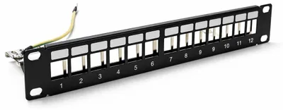 Produktbild von 10" STP Keystone Patchpanel - 12 Ports