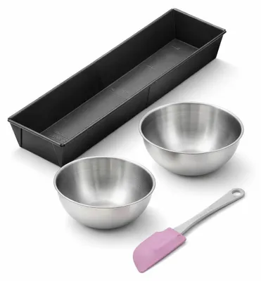 Image de Set de 4 ustensiles de pâtisserie moule à gâteaux 2 bols et spatule Collection Zenker pure
