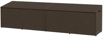 Produktbild von Gartenzubehör aus Rattan - Außen Sitzkissen - Gartengeräte Aufbewahren - Gasflaschen Abdeckung - 220x50x58 cm - Braun