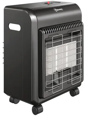 Produktbild von Gas Heizstrahler Outdoor 1,5-4,2 kW Terrassenheizer mit Rollen 3 Leistungsstufen 50 cm Schlauch Druckregler