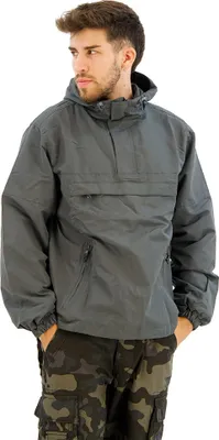 Imagen del producto de Chaqueta cortavientos con capucha Brandit, color antracita, talla 3XL