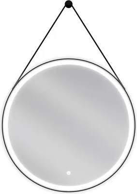 Obrázek produktu pro Mexen Reni podsvícené koupelnové zrcadlo, Kulaté 70 cm, LED 6000K, ventilátor, Černá rama - 9812-070-070-611-70