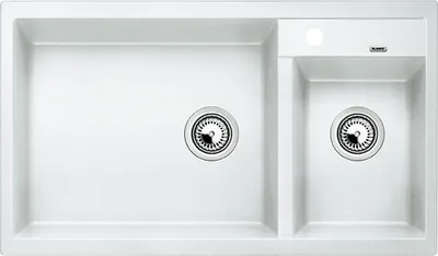 Produktbild von BLANCO METRA 9, Weiß, 2 Becken, 525 x 430 mm, 19 cm, 260 x 356 mm, 19 cm