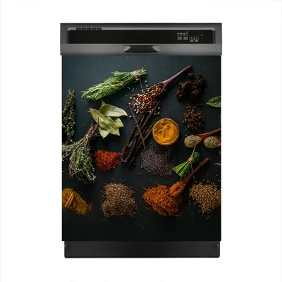 Produktbild von Aufkleber sticker 60x70 cm Dekorative folie Spülmaschine - Gewürze Gemüse