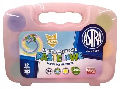 Zdjęcie produktu dla Farby plakatowe Muffinaart pastel 20ml 12kol ASTRA - ASTRA papiernicze