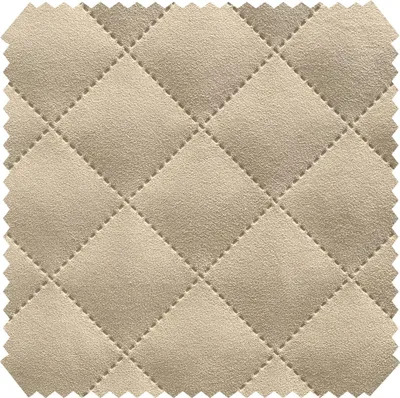 Produktbild von novely® ALPEN Velours-Polsterstoff 3-lagig gesteppt - Kaschierter Volumen Möbelstoff mit Karo-Raute-Muster 5x5cm - Pflegeleichte Meterware 1lfm - Farbe: 41 Beige