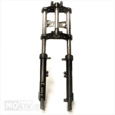 Obrázok produktu pre Vidlica - teleskopická vidlica - odpružená hydraulická vidlica EBR, čierna, pre Puch Maxi
