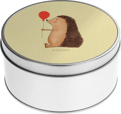 Produktbild von Mr. & Mrs. Panda Dose Igel Luftballon - Gelb Pastell - Geschenk, Gute Laune, keksdosen, Glückwunsch, Happy Birthday, Ballon, Vorratsdosen, Herzlichen, Vorratsbehälter