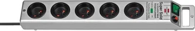 Produktbild von Brennenstuhl 1153344315, 5 AC-Ausgänge, Typ E, 230 V, 16 A, Typ E, Silber