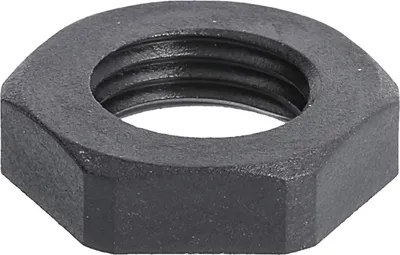 Produktbild von WISKA Gegenmutter PG7x1,27 GPA-07 Sechskant Polyamid (PA) Farbe tiefschwarz RAL 9005 - 1 Stück