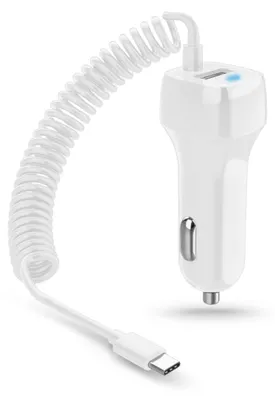 Produktbild von Auto Ladekabel für Samsung Galaxy 3,1A 15W Dual Ladegerät Typ C KFZ Lade Kabel
