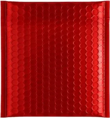 Obrázok produktu pre Poštová obálka s bublinkovou fóliou, metalická, 165 x 165 mm, červená
