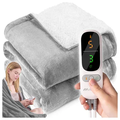 Produktbild von MalTec Heizdecke Wärmedecke elektrische weich angenehm Wärmeunterbett Kuschelheizdecke 180x160cm mit Abschaltautomatik 9-stufig