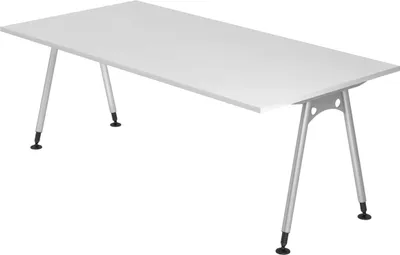 Produktbild von bümö Schreibtisch Serie-A - Nachbildung: Weiß, Größe:  200 x 100 cm