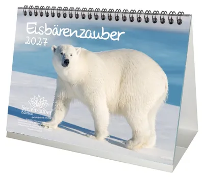 Produktbild von Eisbärenzauber DIN A5 Tischkalender 2027 Eisbär - Seelenzauber