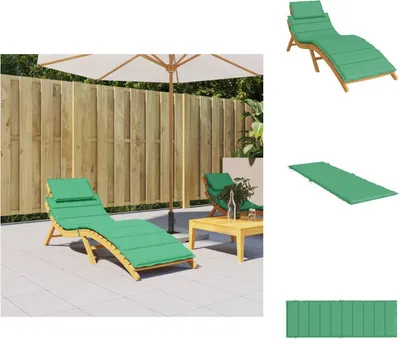 Immagine prodotto di vidaXL Cuscino per sdraio verde 186x58x3 cm Tessuto Oxford - Cuscino per seduta
