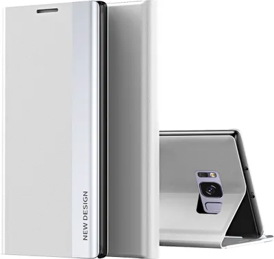 Immagine prodotto di Custodia Galaxy S8, Custodia magnetica in Finto cuoio con funzione stand per Samsung Galaxy S8 Bianco