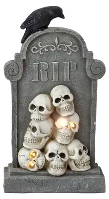 Obrázok produktu pre Dekorácia na Halloween od spoločnosti Clayre & Eef, farba: sivá, materiál: plast