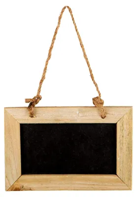 Produktbild von Kleine Tafel zum Aufhängen 15 x 12 cm aus schwarzem Holz