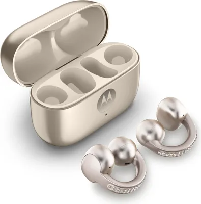 Produktbild von Motorola moto buds loop, Kabellos, Anrufe/Musik/Sport/Alltag, 51,6 g, Kopfhörer, Beige