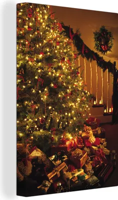 Produktbild von MuchoWow® - Leinwandbilder - Weihnachten - Weihnachtsbaum - Weihnachtsschmuck, Wandbild, Wanddeko Bilder Wohnzimmer, 20x30 cm