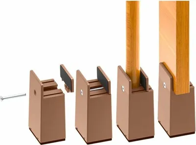 Obrázek produktu pro Nastavitelný podstavec pod postel o výšce 4 palce, robustní podstavec pod nábytek o výšce 10 cm, tloušťka podložky pod postel 0 až 1,5 palce, podstavec pod skříň, pohovku, kancelář, skříň, nosnost 500 kg