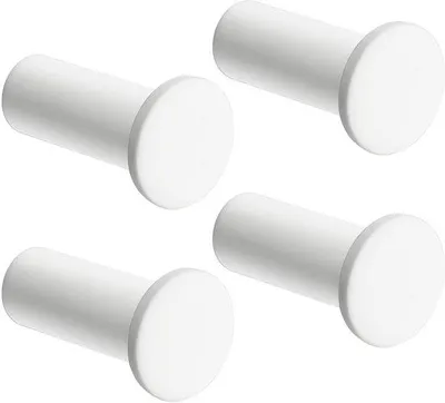 Immagine prodotto di Gancio da parete in acciaio inossidabile, set da 4 pezzi, per bagno, cucina, camera da letto, bianco