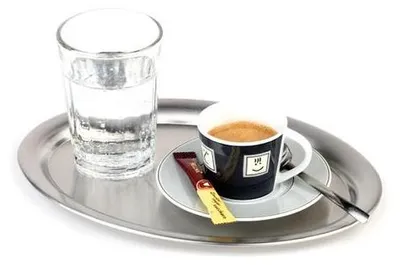 Produktbild von APS 30112 Serviertablett KAFFEEHAUS, Edelstahl matt poliert, 26,5 x 19,5 cm, Höhe 0,5 cm
