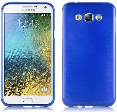 Immagine prodotto di Cadorabo custodia per Samsung Galaxy E7 cover protettiva in blu custodia protettiva in silicone TPU cover