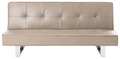Zdjęcie produktu dla BELIANI Sofa rozkładana beżowa  3-osobowa z funkcją spania styl nowoczesny