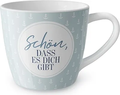 Produktbild von maritimer Maxibecher Glück Ahoi Schön, dass … für 400ml Geschenk für Dich