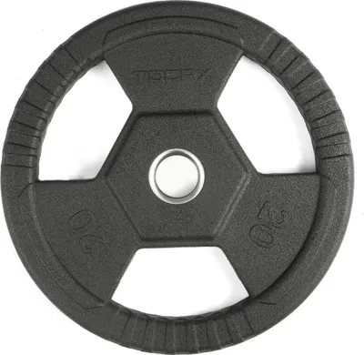 Image de Toorx Fitness Plaque de poids olympique en caoutchouc 50 mm - avec poignées - 20 kg