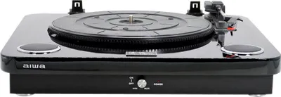 Produktbild von Aiwa GBTUR-120BK Kompaktanlage, 1 Lautsprecher, 5 Watt RMS, Plattenspieler, MP3, USB, Bluetooth