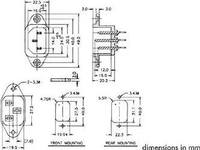 Produktbild von Netzstecker, Chassis-Typ