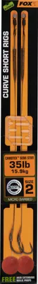 Produktbild von Fox Fishing Edges Curve Short Rig Camotex Semi Stiff # 2 Silver Angelhake