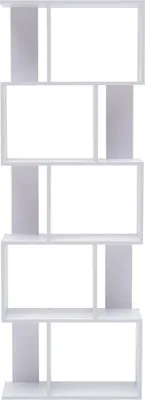 Obrázek produktu pro Knihovna Rebecca Mobili s 5 přihrádkami z MDF, bílá