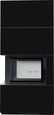 Zdjęcie produktu dla Kominek modułowy FLOKI BOX lewy 8 kW FI 160 zabudowa spiek NERO ASSOLUTO