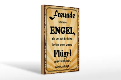 Produktbild von Holzschild Spruch 20x30cm Freunde sind wie Engel die uns