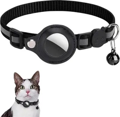 Obrázek produktu pro Obojek pro kočky - GPS tracker - reflexní - 1 kus - černý