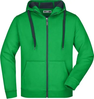 Produktbild von Men's Doubleface Jacket Sportive Jacke mit Kapuze fern-green/graphite, Gr. XXL