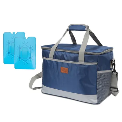 Produktbild von Jiubiaz Kühltasche leicht und wasserdicht Kühltaschen mit Kühlakku Picknicktasche 15 Liter,Marine