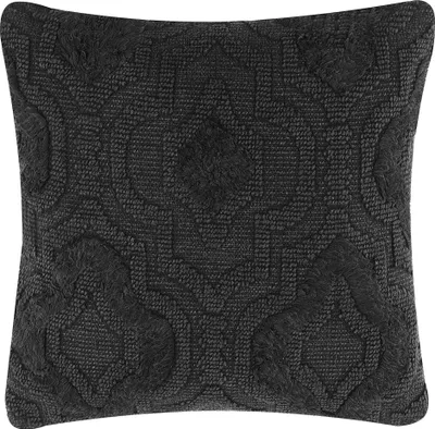 Obrázek produktu pro BELIANI Dekorativní polštář Šedá bavlna Čtyřlístek Vzor 45 x 45 cm Orientální Vintage dekorační doplňky