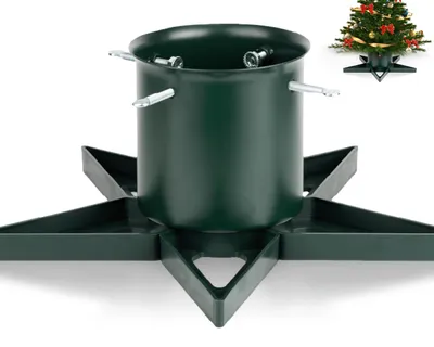 Weihnachtsbaumständer mit Wassertank, bis 2 m, Stamm 3–12 cm, Sternform, Grün