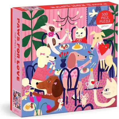 Zdjęcie produktu dla GALISON Kwadratowe puzzle „Łapki” – 500 elementów