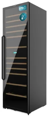 Produktbild von Cecotec Weinkühlschrank 176 Flaschen Bolero GrandSommelier Duo 176000 Black. Dual-Temperatur, UV-Schutz, Temperaturalarm
