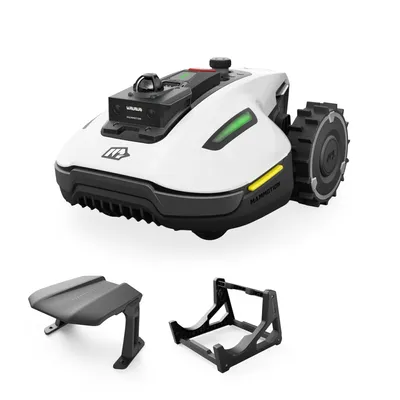 Imagen del producto de Cortacésped Robótico Mammotion YUKA Mini 2 1000 con garaje y soporte de lavado, sin cable, para 1000 m², DropMow, mapeo automático, corte de bordes
