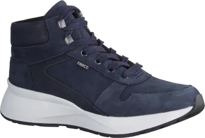 Zdjęcie produktu dla Buty damskie Finn Comfort Meribel, sznurowane, skórzane, niebieskie, wyjmowana wkładka - Marka Finn Comfort, kolor niebieski, skóra (nubuk/streetnubuk)