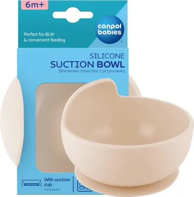 Zdjęcie produktu dla Canpol CANPOL BABIES Silikoninis dubenėlis su pritvirtinimu 330 ml, 51/400_creme